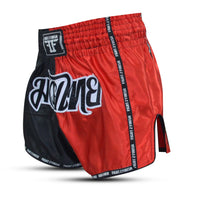 FIGHT 2 FINISH RED/BLACK ELITE THAI SHORTS