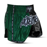FIGHT 2 FINISH GREEN/BLACK ELITE THAI SHORTS