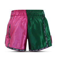 FIGHT 2 FINISH FLU PINK/GREEN ELITE THAI SHORTS