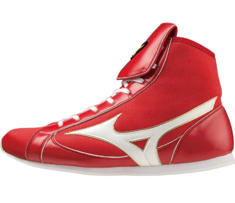 MIZUNO SHORT-CUT TYPE BOXING SHOES - RED · WHITE