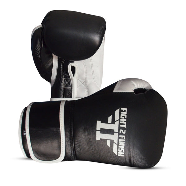 FIGHT 2 FINISH ELITE 2.0 TRAINING GLOVE BLACK/WHITE