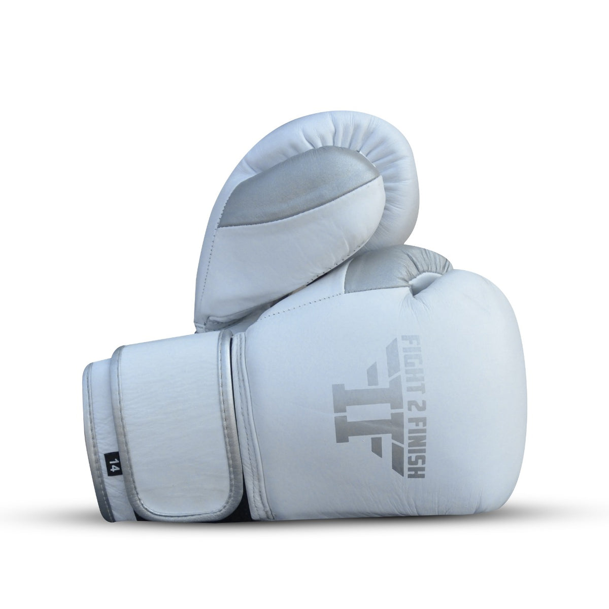 FIGHT 2 FINISH ELITE 2.0 TRAINING GLOVE WHITE/SILVER