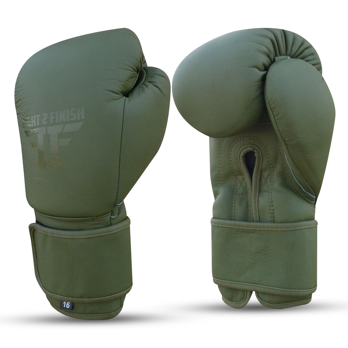 FIGHT 2 FINISH ELITE 2.0 TRAINING GLOVE MATTE MILITARY/GREEN