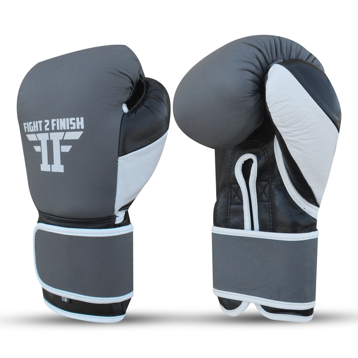 FIGHT 2 FINISH ELITE 2.0 TRAINING GLOVE Grey/blk/White