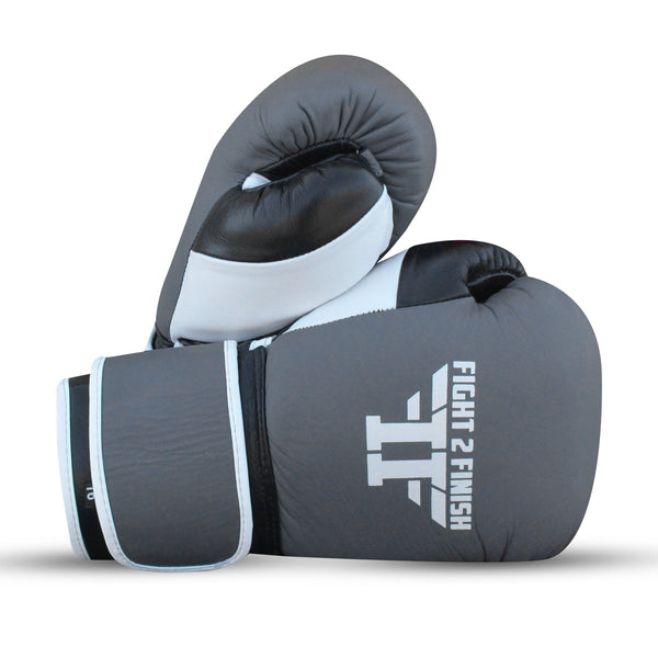 FIGHT 2 FINISH ELITE 2.0 TRAINING GLOVE Grey/blk/White