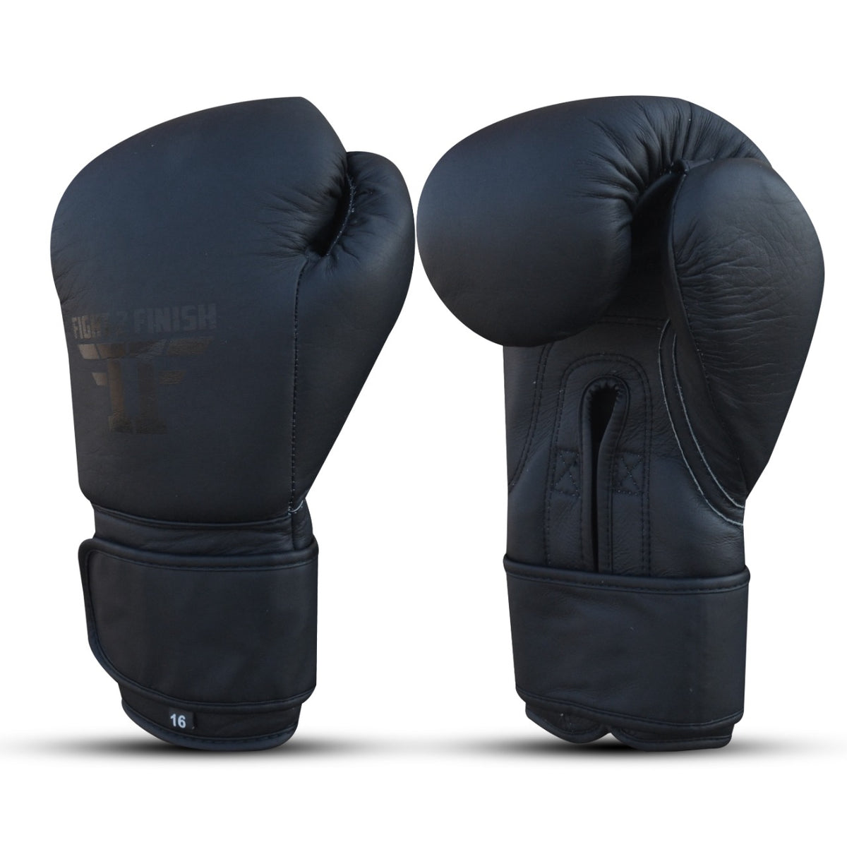 FIGHT 2 FINISH ELITE 2.0 TRAINING GLOVE MATTE BLACK/BLK