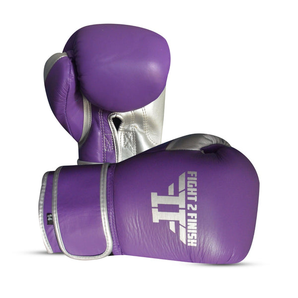 FIGHT 2 FINISH ELITE 2.0 TRAINING GLOVE PURPLE/SILVER