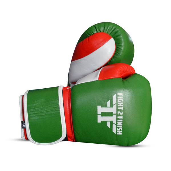 Fight 2 Finish Elite 2.0 Training Glove Green/red/white
