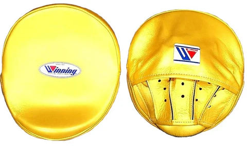 WINNING CURVED SMALL OVAL PUNCH MITTS - GOLD - WINNING BOXING