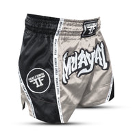 FIGHT 2 FINISH SILVER ELITE THAI SHORTS