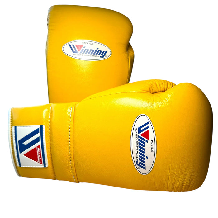 WINNING JAPAN BOXING MS TRAINING GLOVES -YELLOW LACE UP