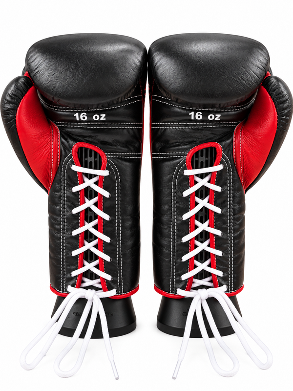 WINNING BOXING LACE UP CUSTOM BLACK/RED