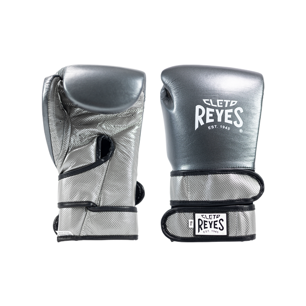CLETO REYES OXFORD GREY/SILVER HERO DOUBLE LOOP BOXING GLOVES