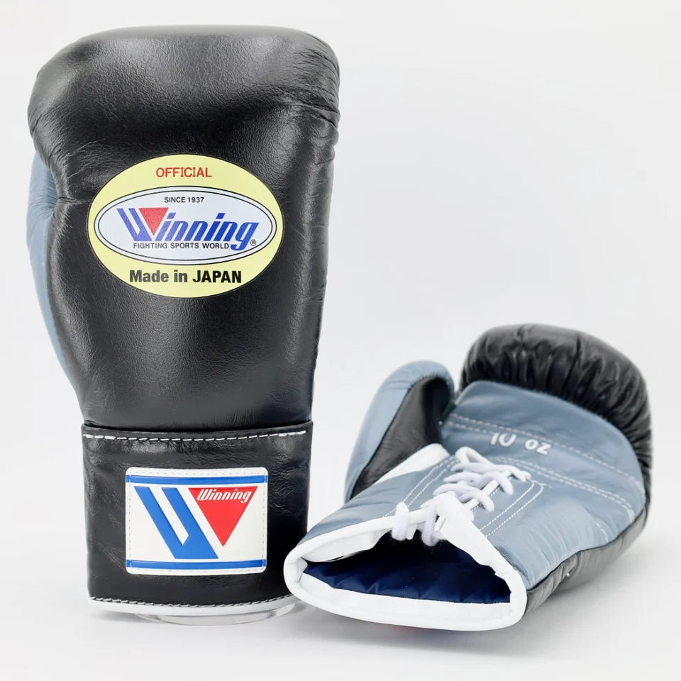 WINNING  PRO FIGHT GLOVES - BLACK / GREY