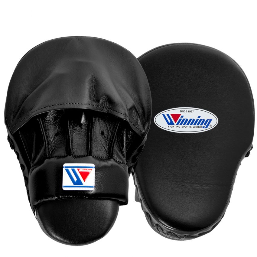 WINNING HIGH-GRADE TYPE PUNCH MITTS - BLACK – FIGHT 2 FINISH