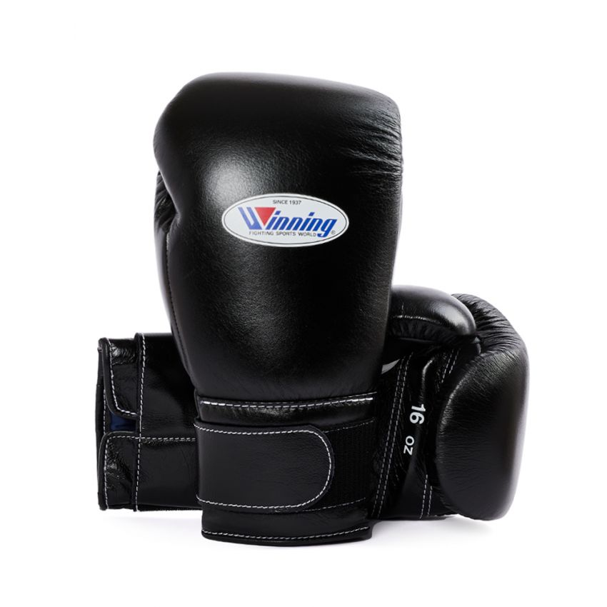 WINNING VELCRO BOXING GLOVES - BLACK