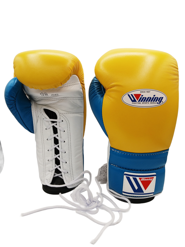 WINNING BOXING CUSTOM YELLOW/ BABY BLUE