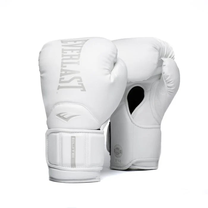 Everlast White Elite 2 Pro Training Gloves-Hook and Loop