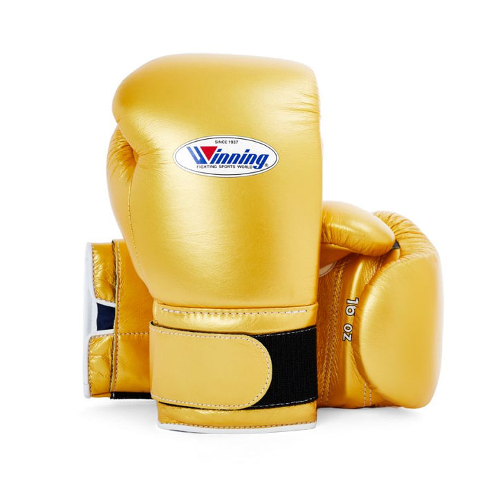 WINNING JAPAN BOXING MS TRAINING GLOVES - GOLD VELCRO