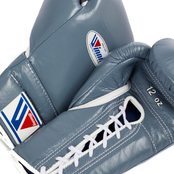 WINNING LACE-UP BOXING GLOVES - GREY