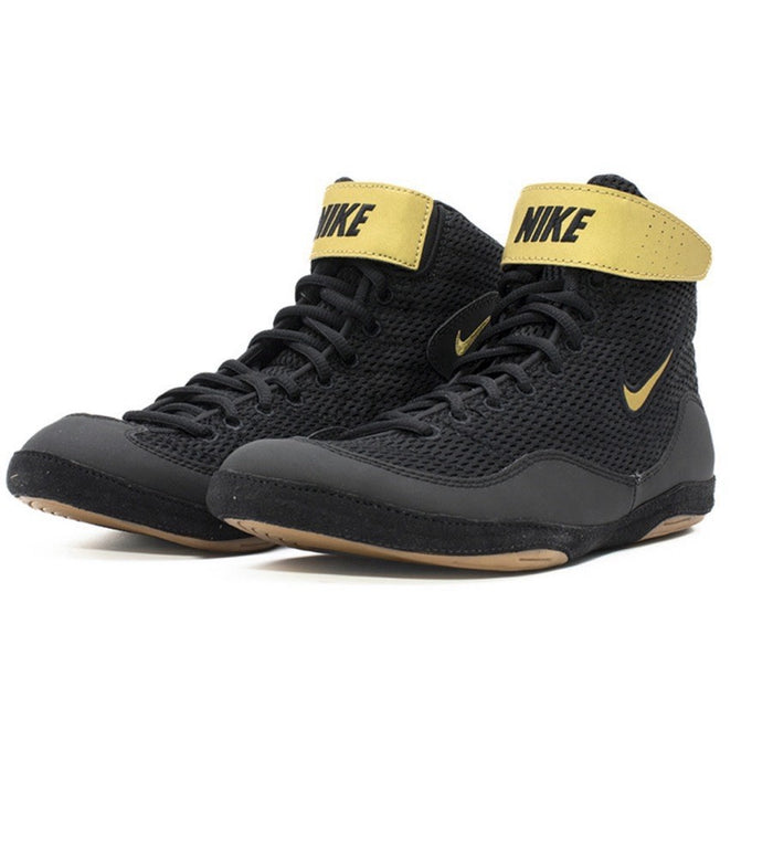 Nike Mens Inflict 3 Wrestling Shoes Black/Metallic Gold/Black