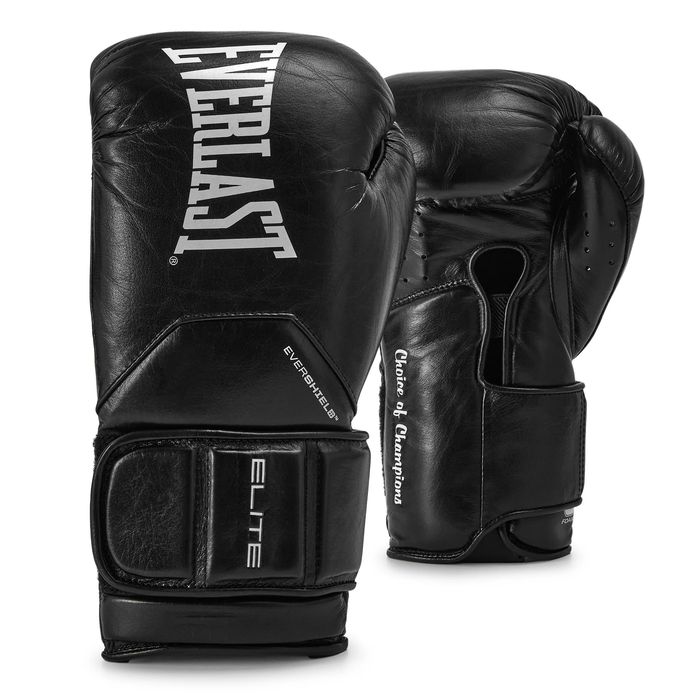 Everlast ELITE PRO LEATHER HOOK & LOOP TRAINING BOXING GLOVES