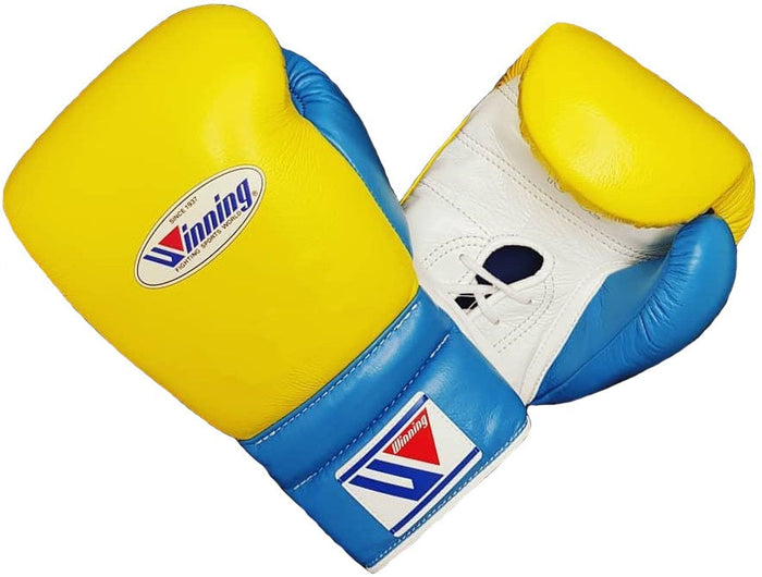WINNING BOXING CUSTOM YELLOW/ BABY BLUE