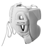 Everlast Elite Pro Leather Headgear With Cheek