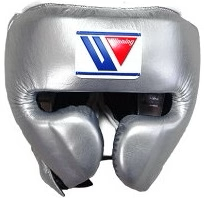 CUSTOM WINNING BOXING HEADGEAR-SILVER