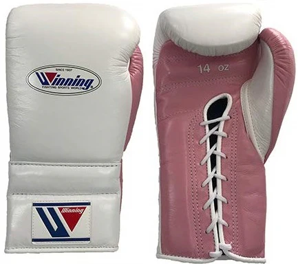WINNING GLOVES CUSTOM LACE UP WHITE / PINK