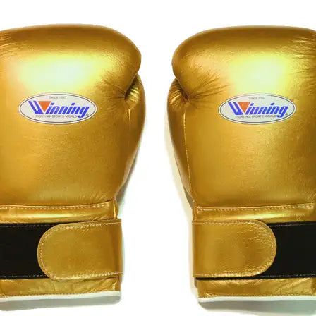Gold top winning gloves