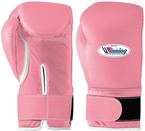 WINNING VELCRO BOXING GLOVES - PINK