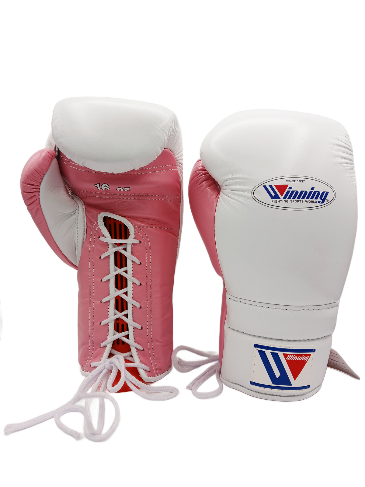 WINNING GLOVES CUSTOM LACE UP WHITE / PINK
