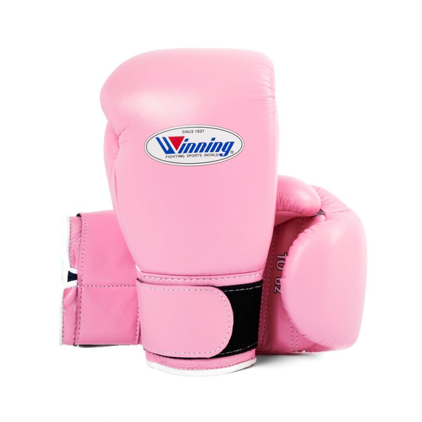 WINNING VELCRO BOXING GLOVES - PINK