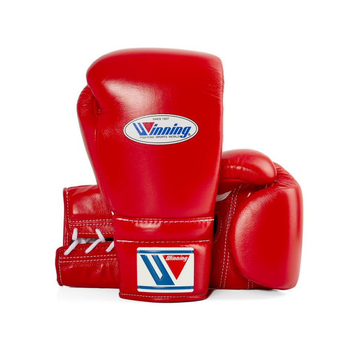 WINNING LACE-UP BOXING GLOVES - RED