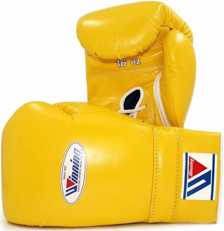 WINNING JAPAN BOXING MS TRAINING GLOVES -YELLOW LACE UP