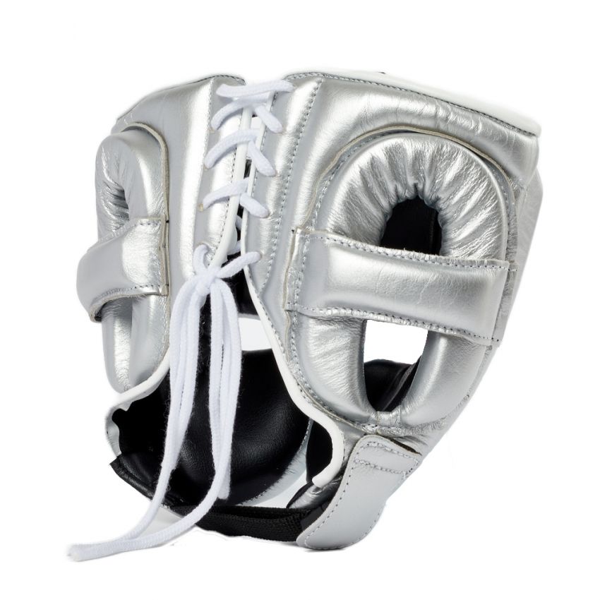 CUSTOM WINNING BOXING HEADGEAR-SILVER