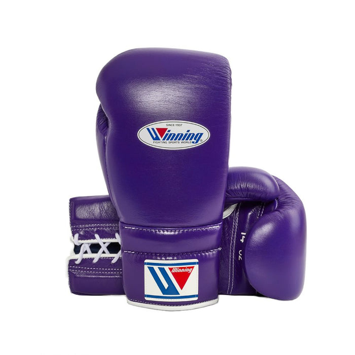 WINNING JAPAN BOXING TRAINING GLOVES - PURPLE LACE