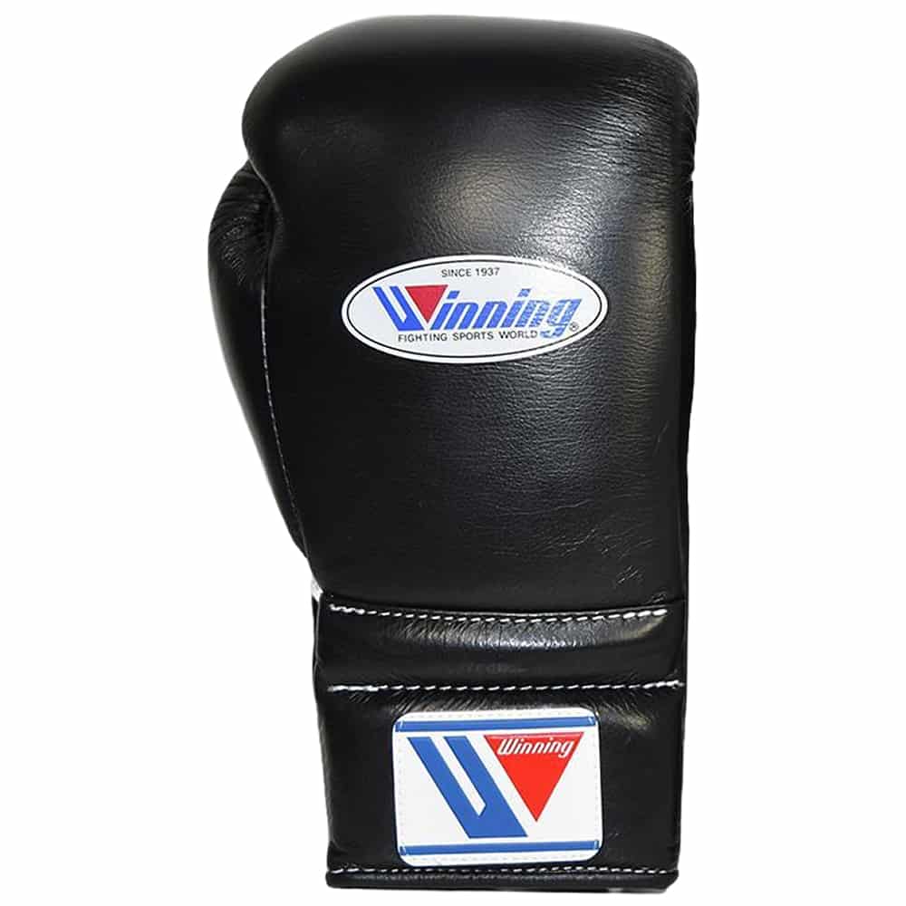 WINNING LACE-UP BOXING GLOVES - BLACK – FIGHT 2 FINISH