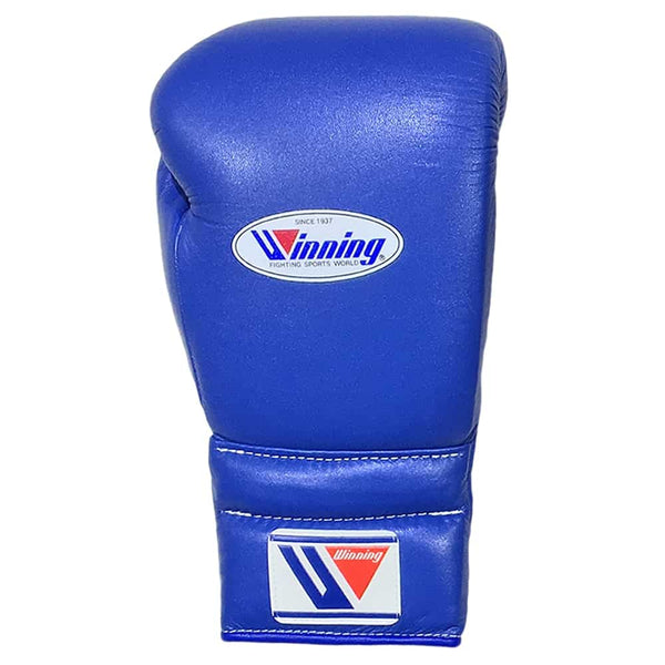 WINNING LACE-UP BOXING GLOVES - BLUE