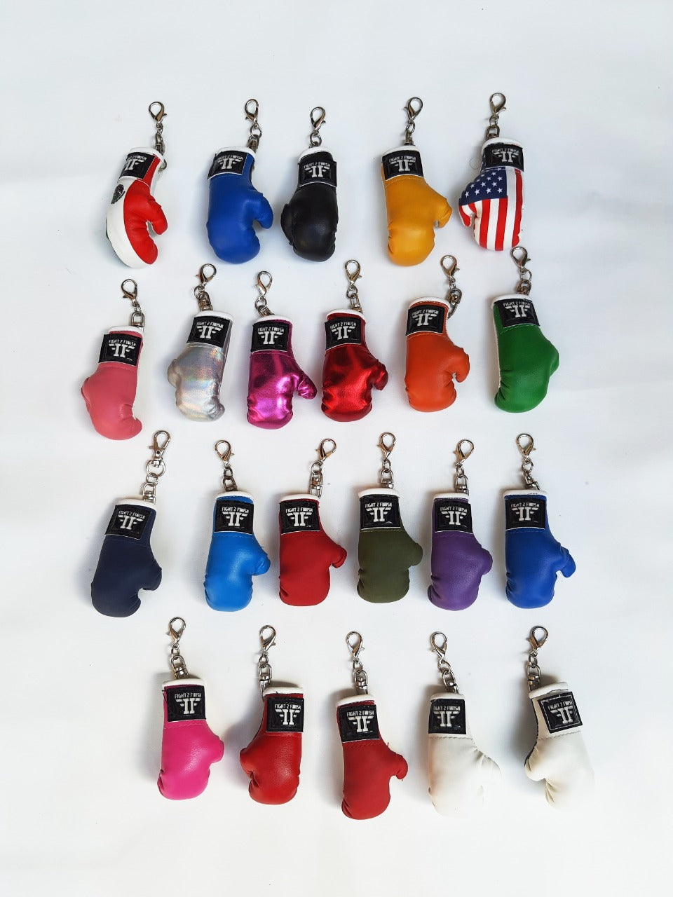 F2F MINI BOXING GLOVE KEYRING – FIGHT 2 FINISH