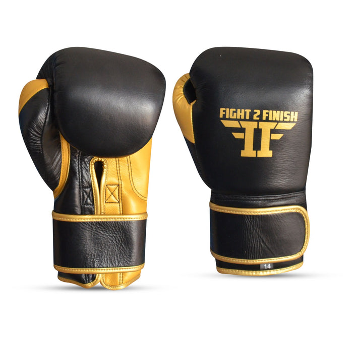 FIGHT 2 FINISH ELITE 2.0 TRAINING GLOVE BLACK/GOLD