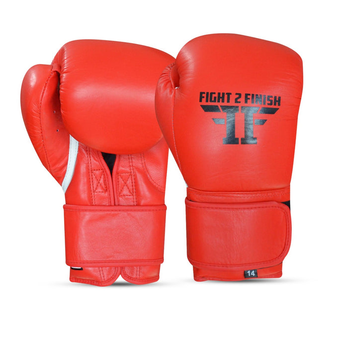 FIGHT 2 FINISH ELITE 2.0 TRAINING GLOVE RED/WHITE