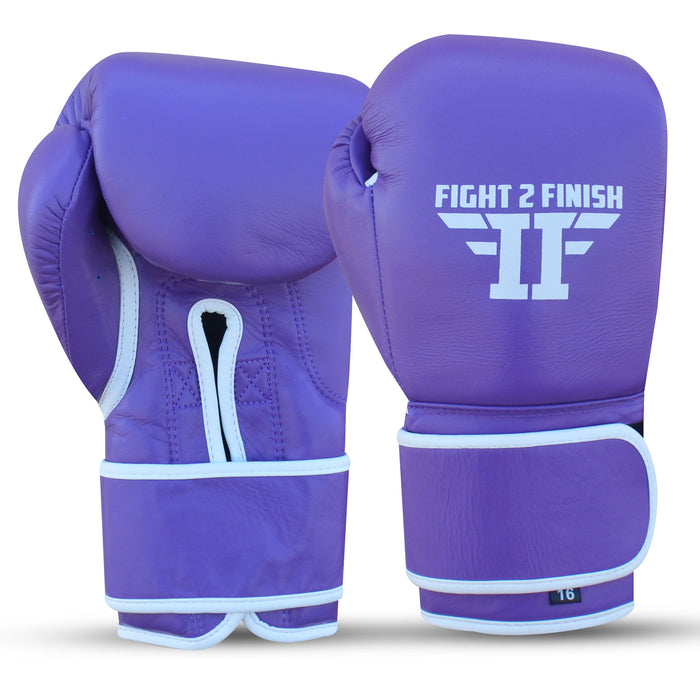 FIGHT 2 FINISH ELITE 2.0 TRAINING GLOVE PURPLE/WHITE