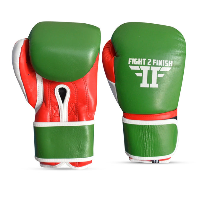 Fight 2 Finish Elite 2.0 Training Glove Green/red/white