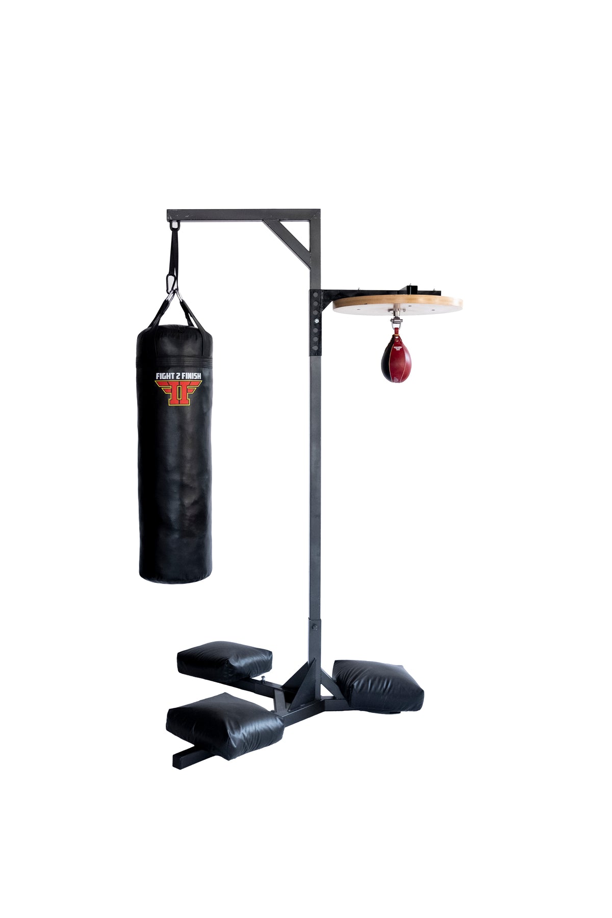 FIGHT 2 FINISH HEAVY BAG AND SPEED BAG STAND COMBO