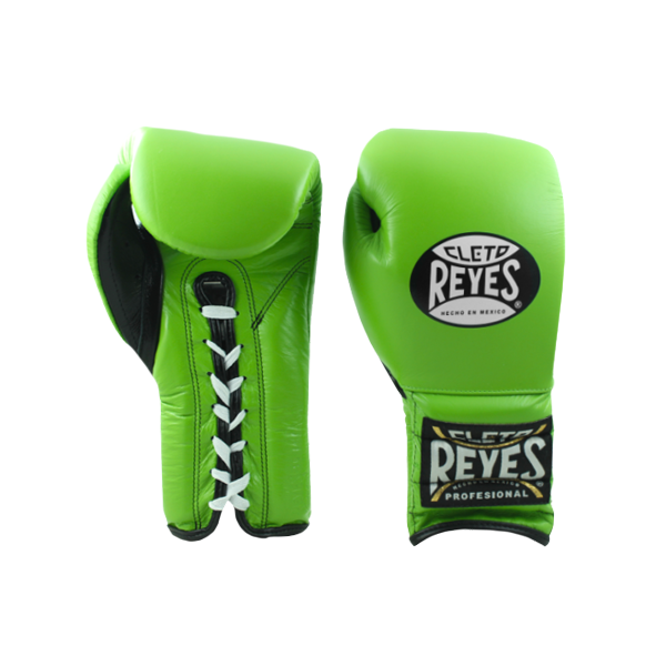 CLETO REYES LACE UP TRAINING GLOVES LIME GREEN COLOR