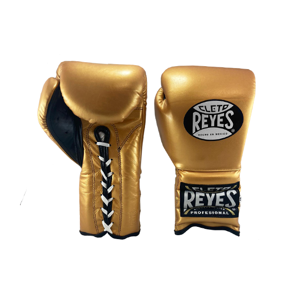 Cleto Reyes Lace Up Training Gloves Gold Color