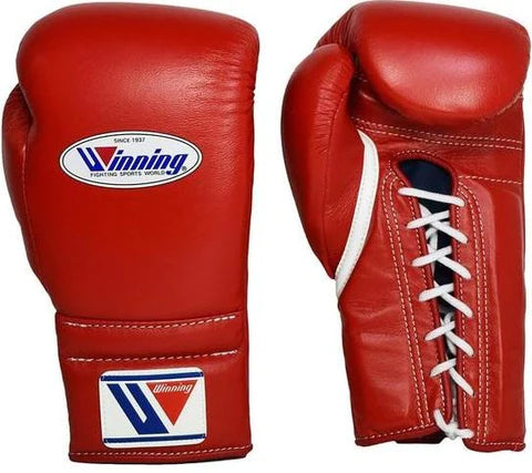 WINNING LACE-UP BOXING GLOVES - RED – FIGHT 2 FINISH WINNING LACE-UP BOXING GLOVES - RED – FIGHT 2 FINISH