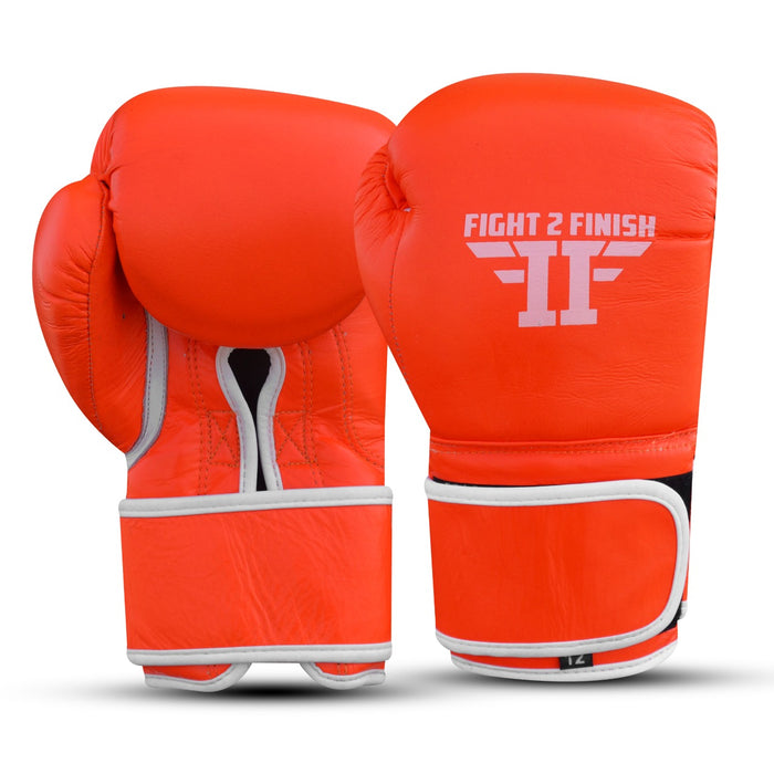 FIGHT 2 FINISH ELITE 2.0 TRAINING GLOVE NEON/ORANGE